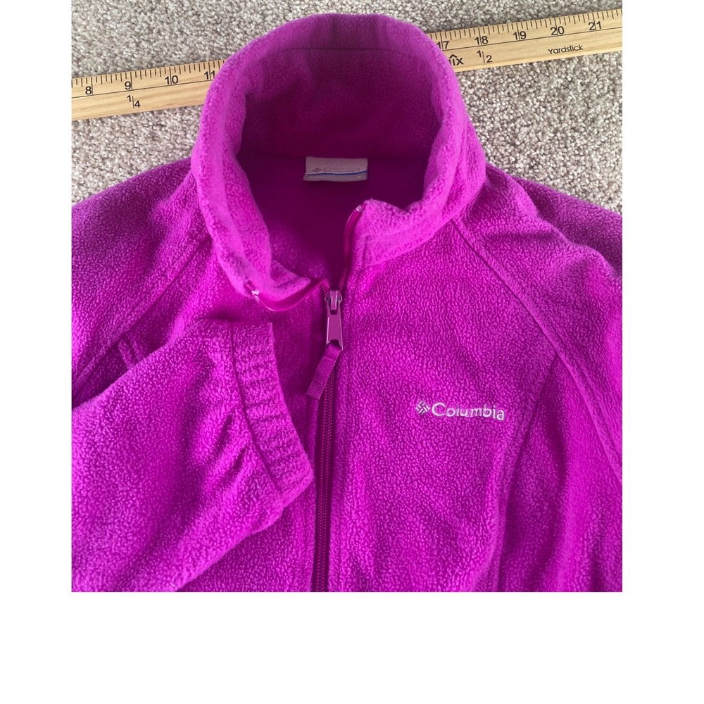Columbia Womens Benton Springs Full Zip Fleece Jacket Magenta Purple Small